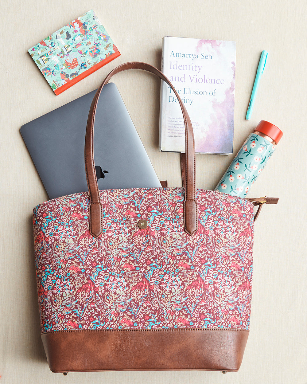 Teal by Chumbak Rainforest Work Tote