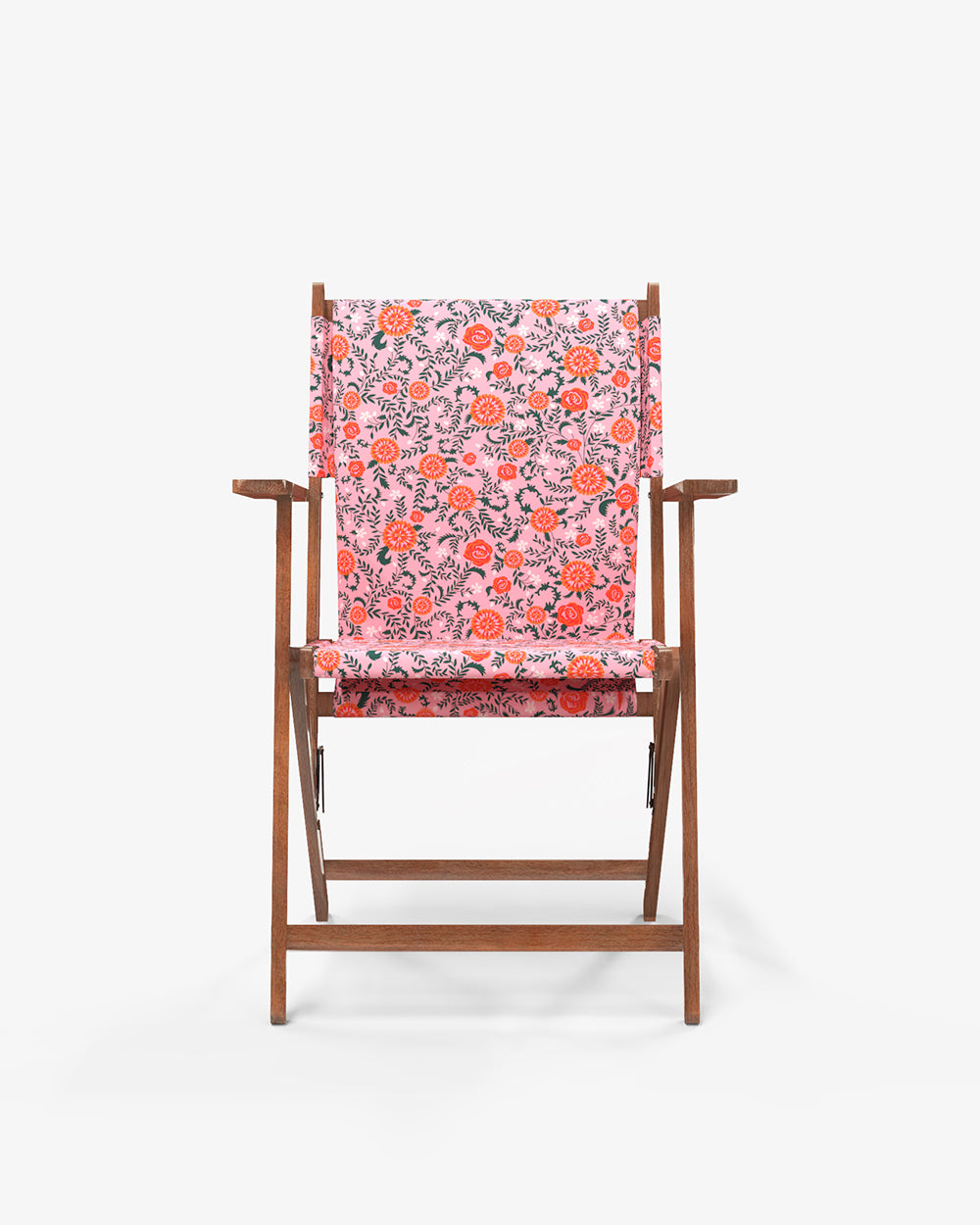 Bistro Folding Chair Earthy Florals Peach