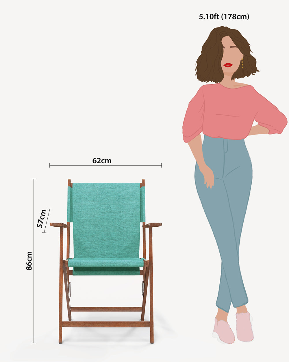 Bistro Folding Chair Maldivian Teal