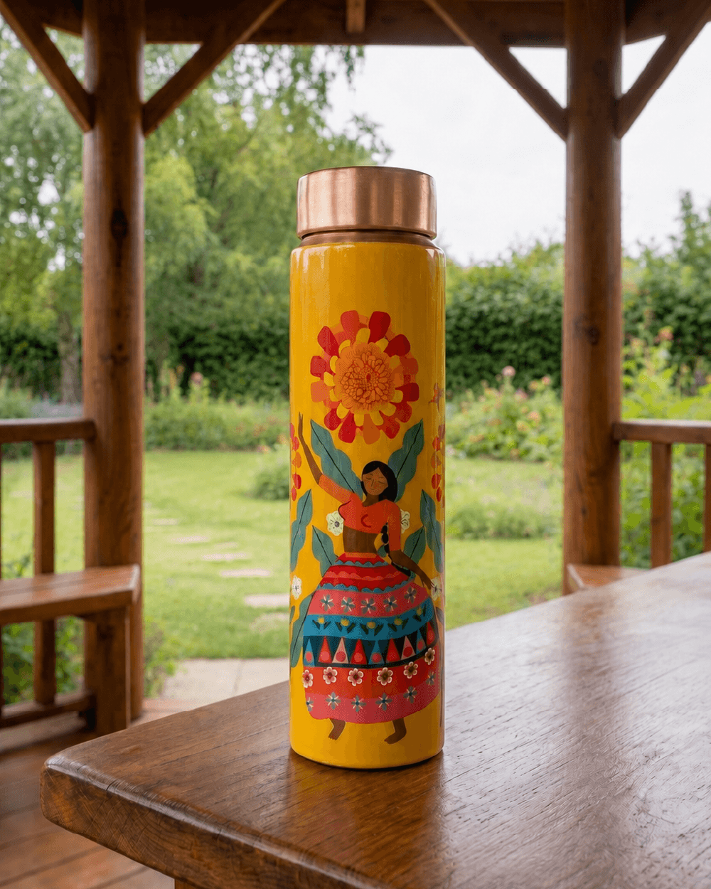 Marigold Lady Copper Bottle | 900 ml