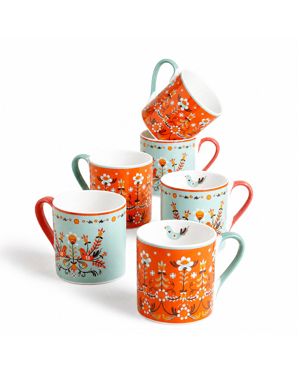 Valley Bloom Tea Mugs Gift Set of 6