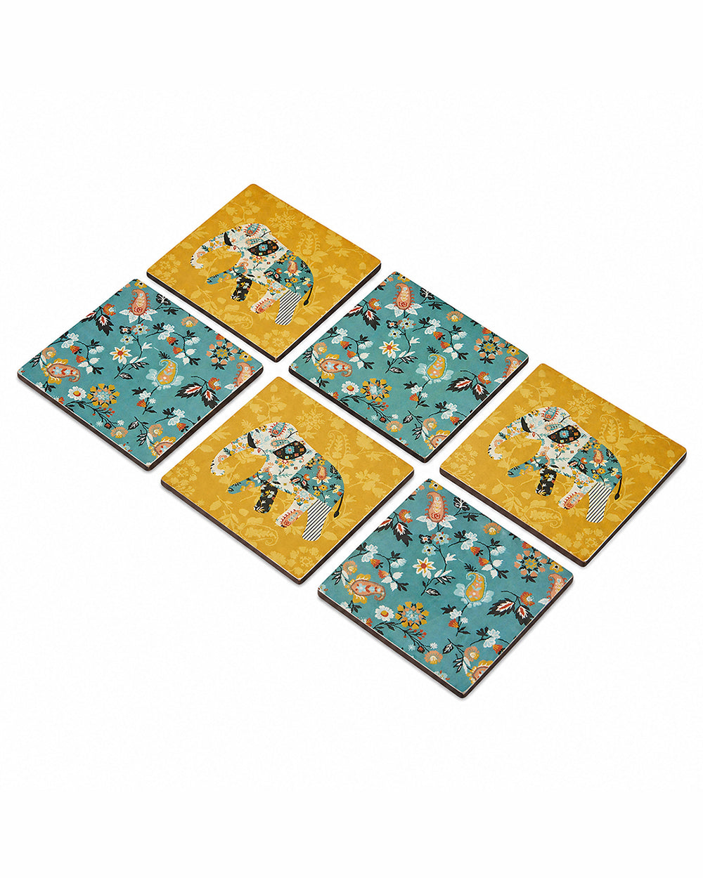 Pixel Paisley Coasters (Set of 6)