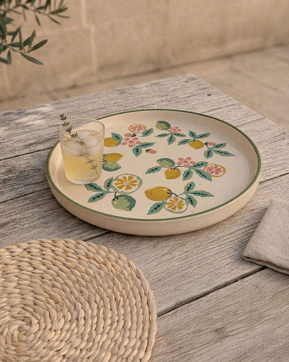 Limoncello Serving Platter| Citrus Zest