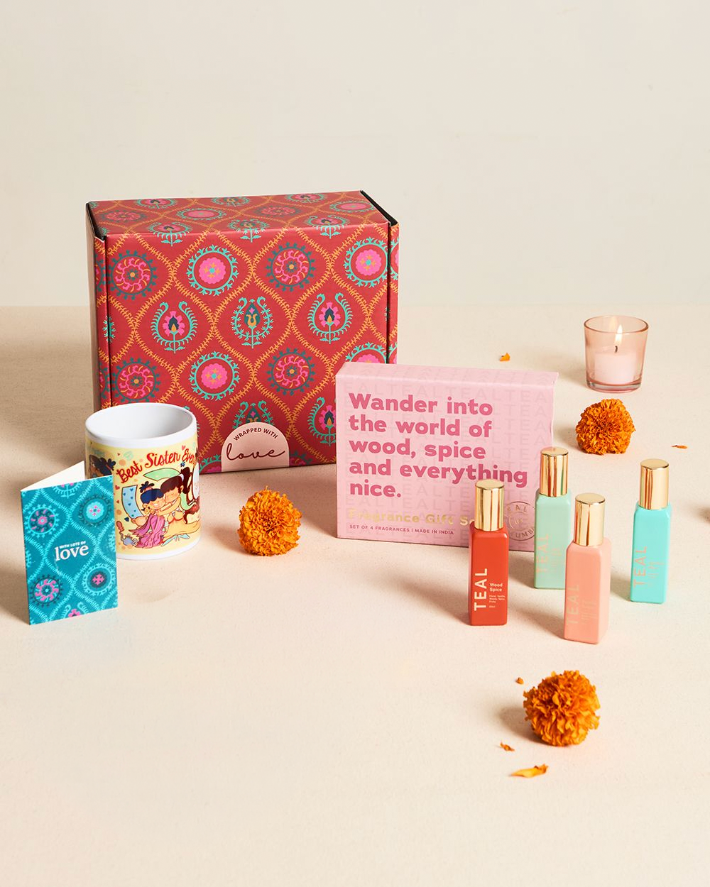 Scent & Brew Gift Hamper - Set of 3 (For your Sister)