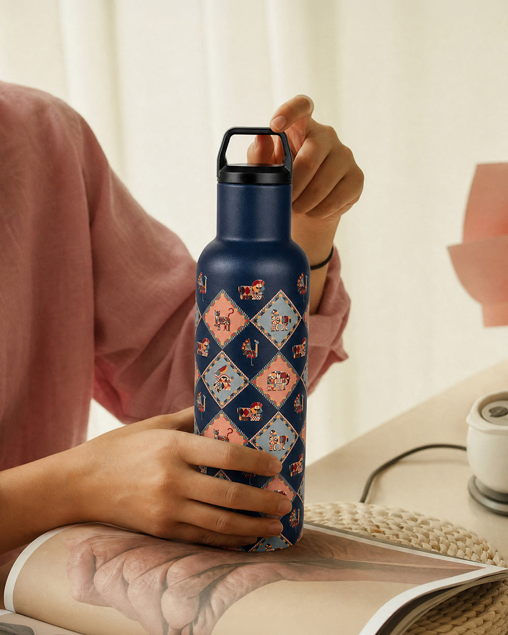 Jungle Jigsaw Insulated Steel Sipper - 900ml | Forest Folklore