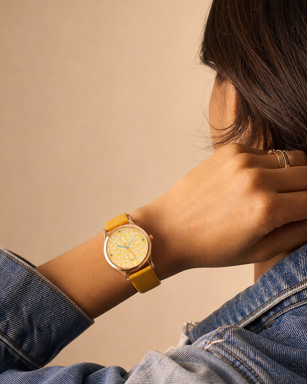 TEAL by Chumbak Pixel Blossom Wrist Watch
