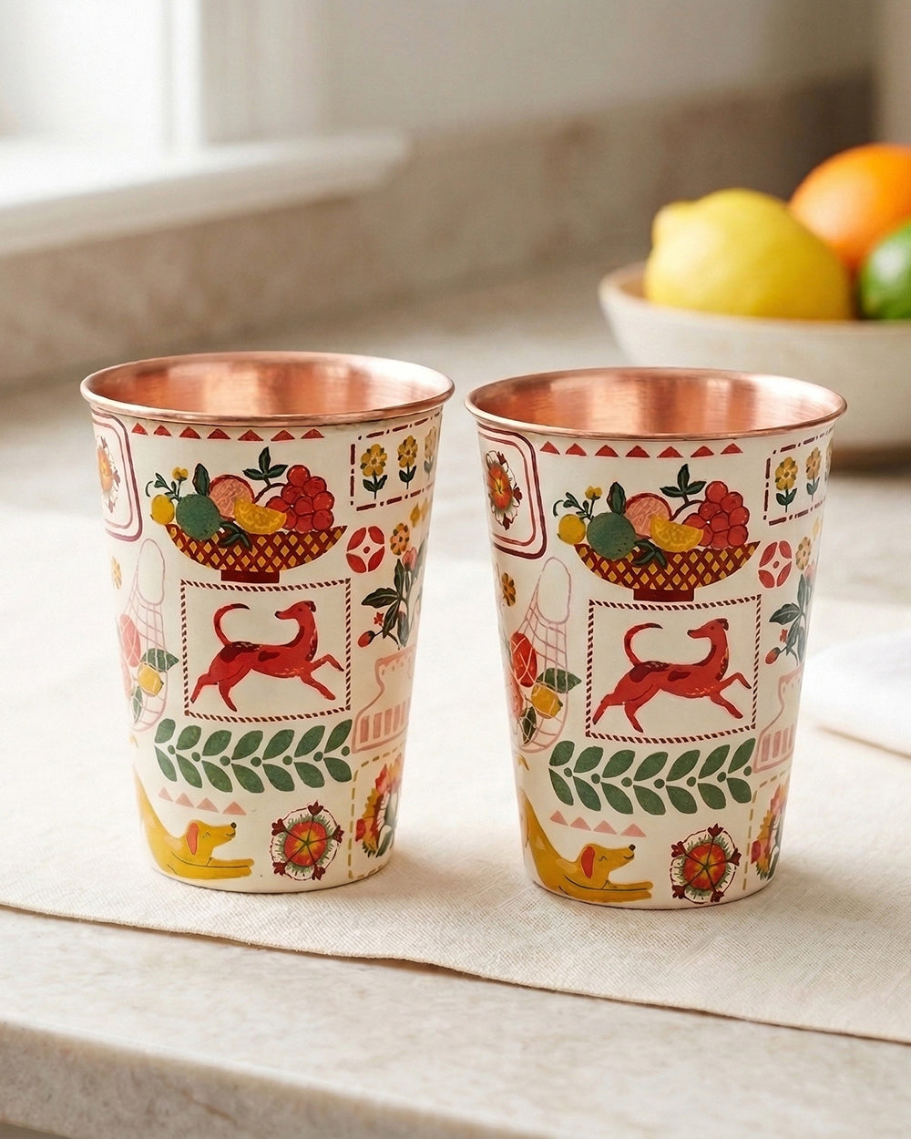 Limonata Copper Tumbler, 350 ml | Citrus Zest