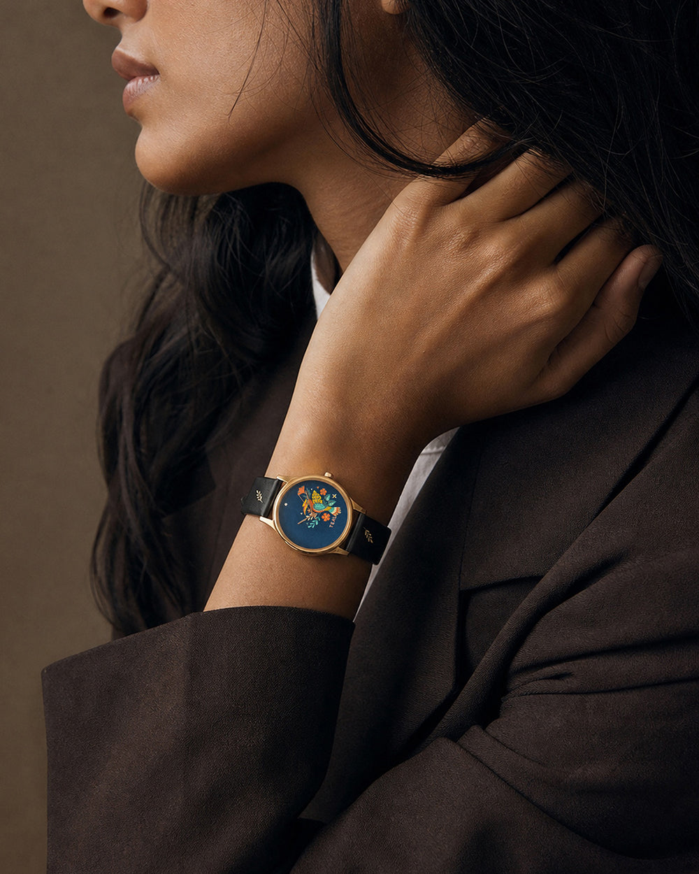 TEAL by Chumbak Tropical Birdie Watch Black