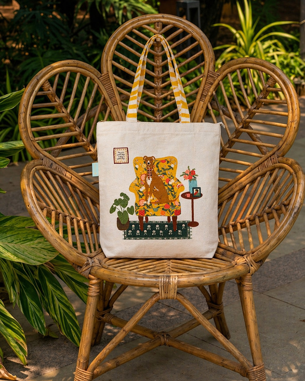 Limonata Hound Canvas Tote | Citrus Zest