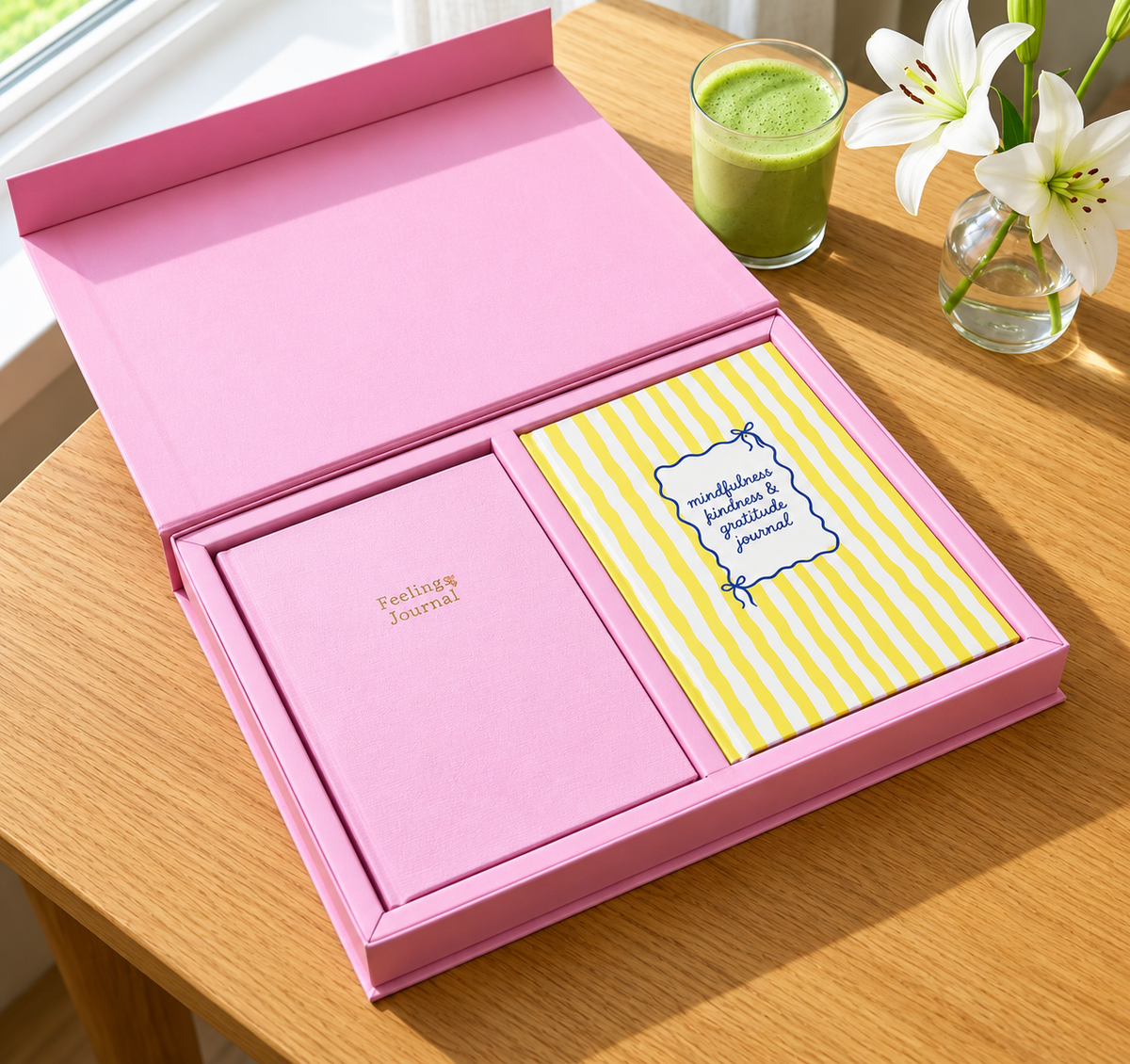 Planner & Feelings Journal Duo Giftbox(Pink & Yellow)