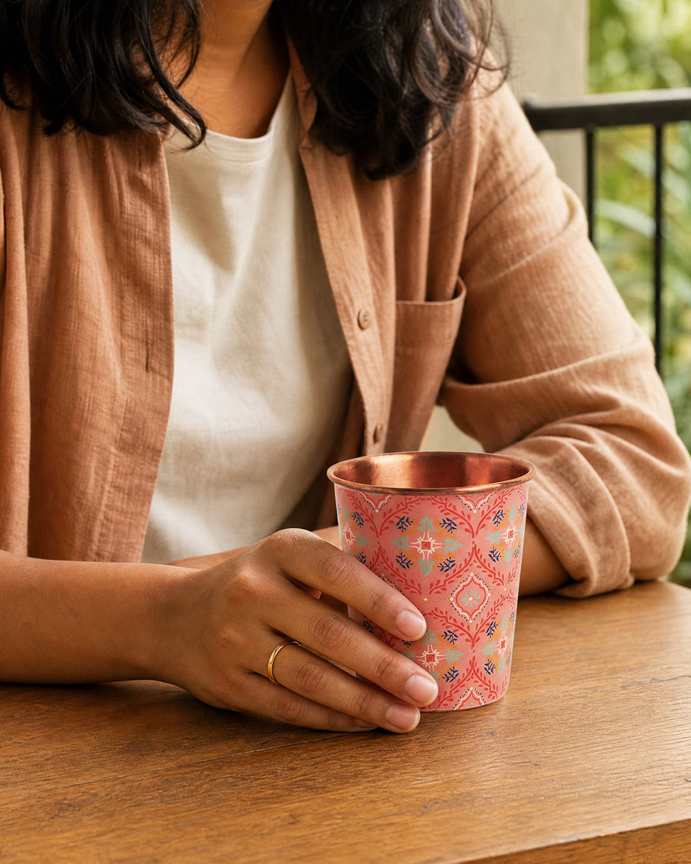 Moroccan Tile Copper Tumbler- Small