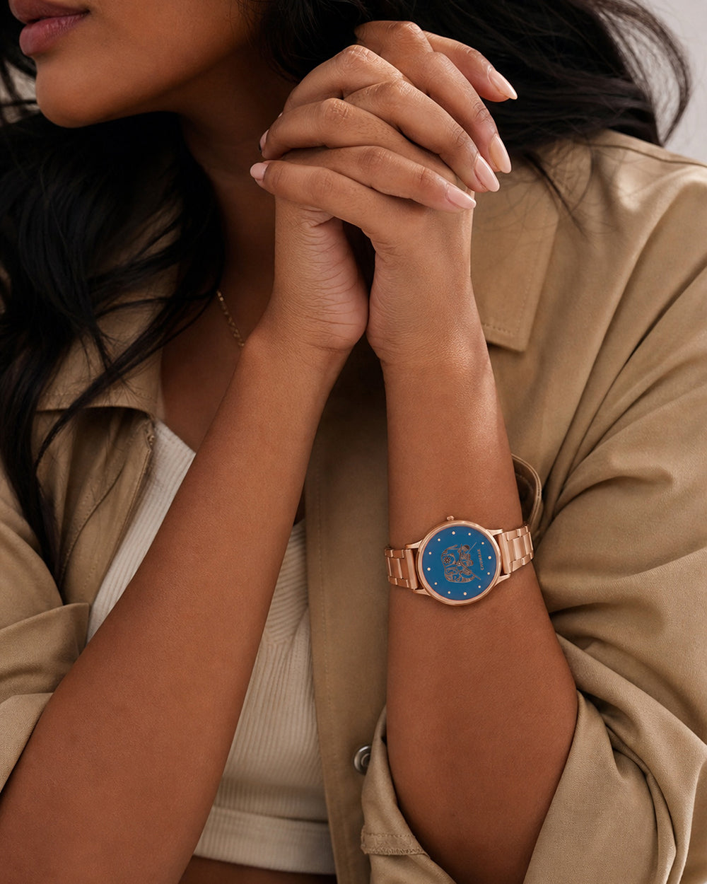 TEAL by Chumbak Carnival Elephant Watch,Metal link Strap