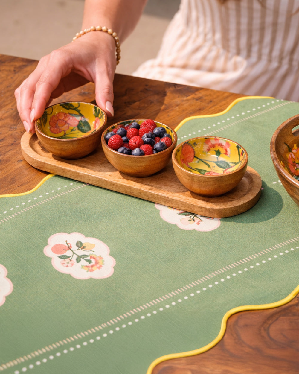 Limonata Trio Wooden Bowl Set | Citrus Zest