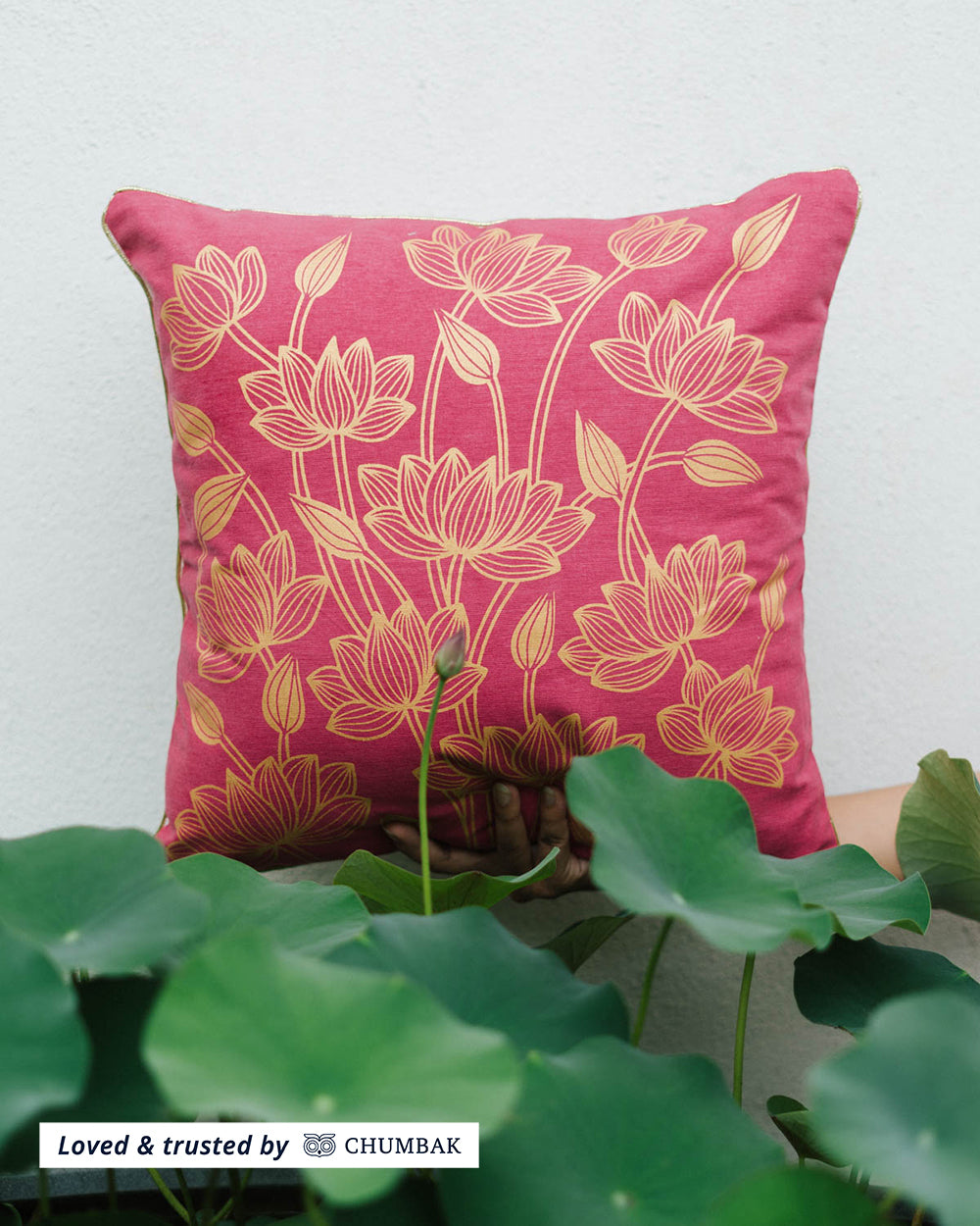Padma Floral Cushion Cover, 16"