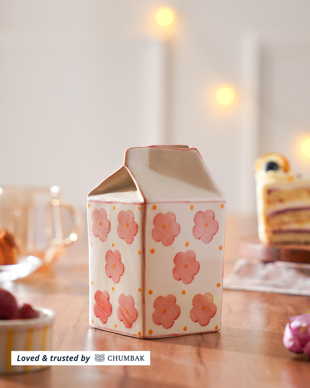 Aboli- Milk carton shaped vase