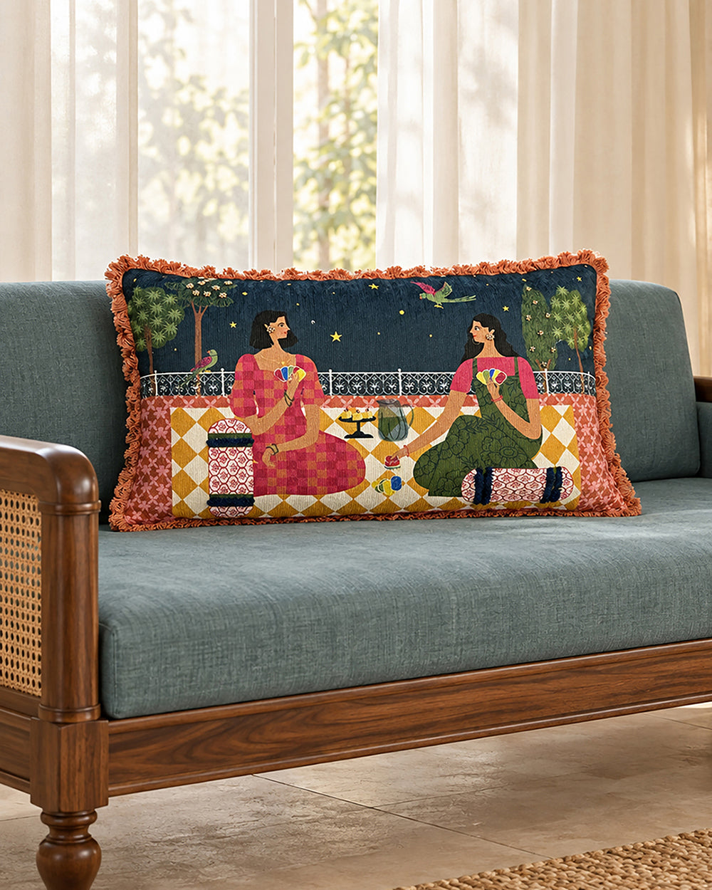 Golden Shaam Cushion Cover | Haveli Socials