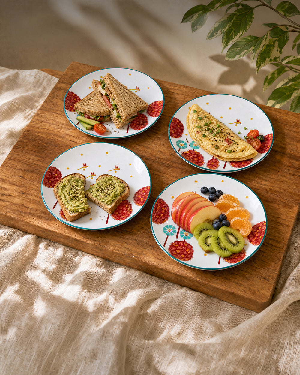 Saanjh Snack Plates Gift Set of 4