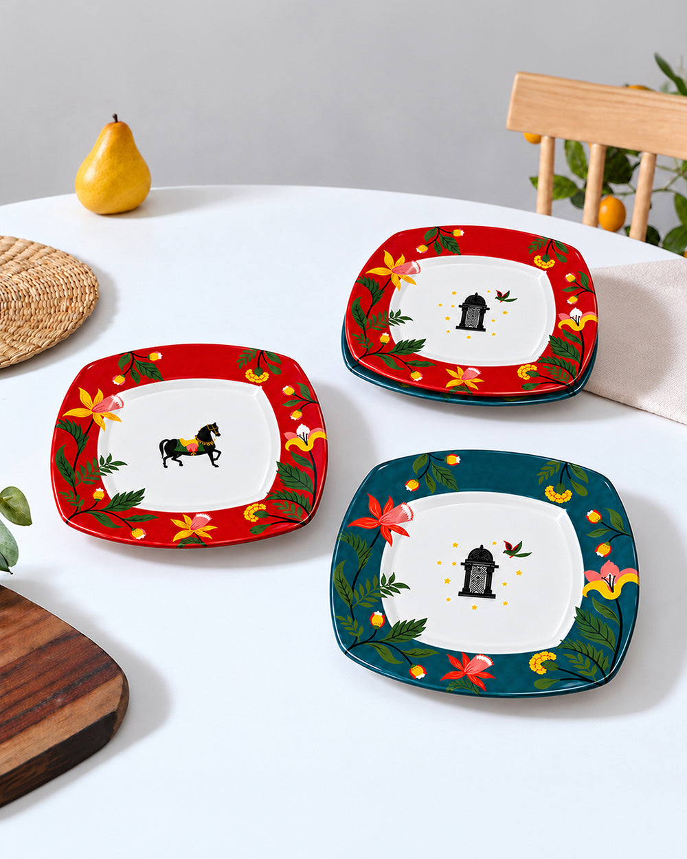 CharBagh Quarter Plates Set of 4 | Haveli Socials