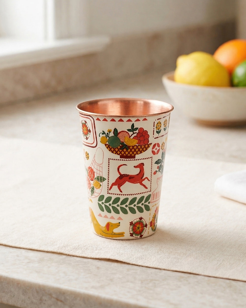 Limonata Copper Tumbler, 350 ml | Citrus Zest