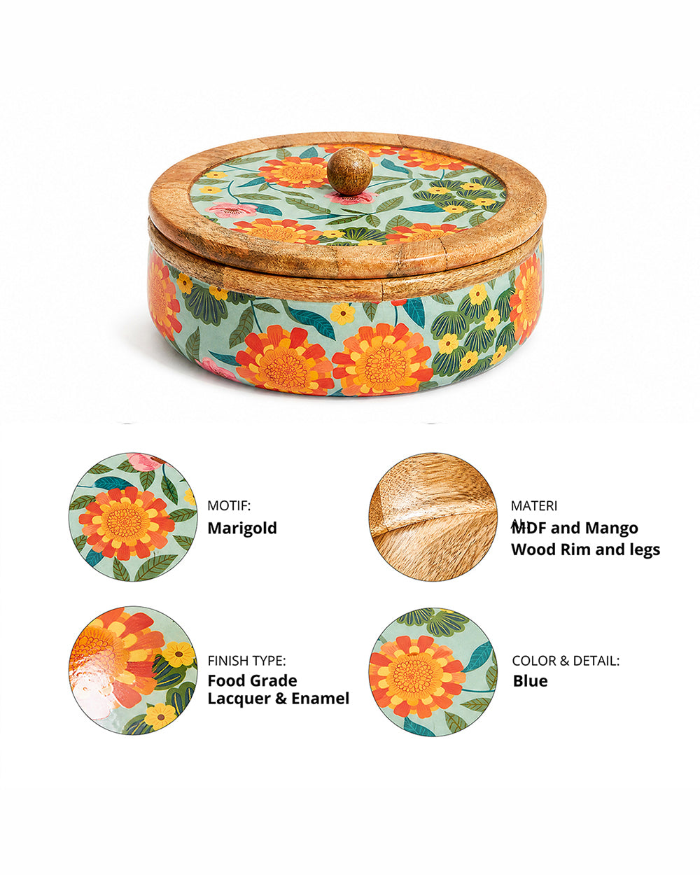Marigold Storage Box | Wood