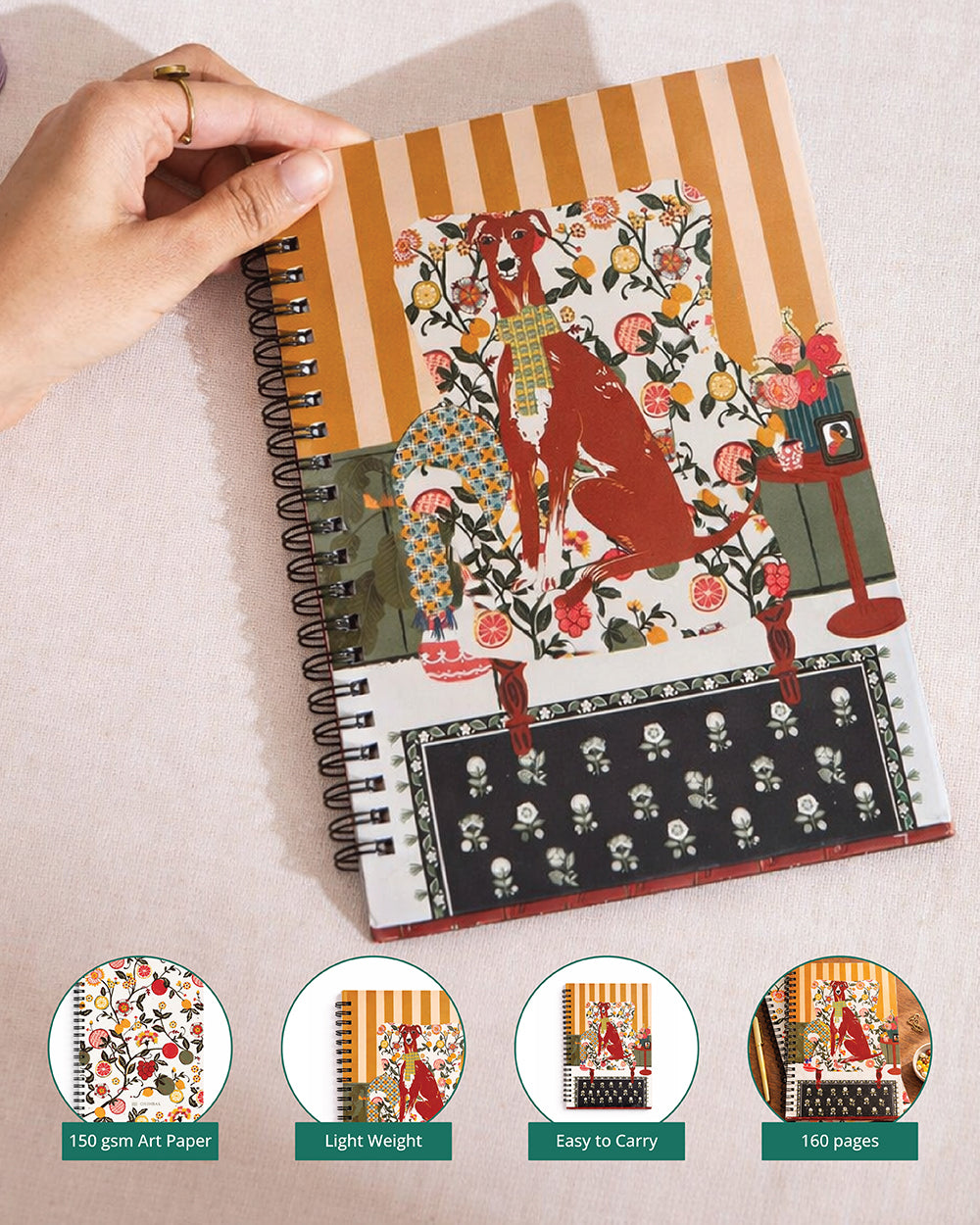Florentine Hound Notebook | Citrus Zest