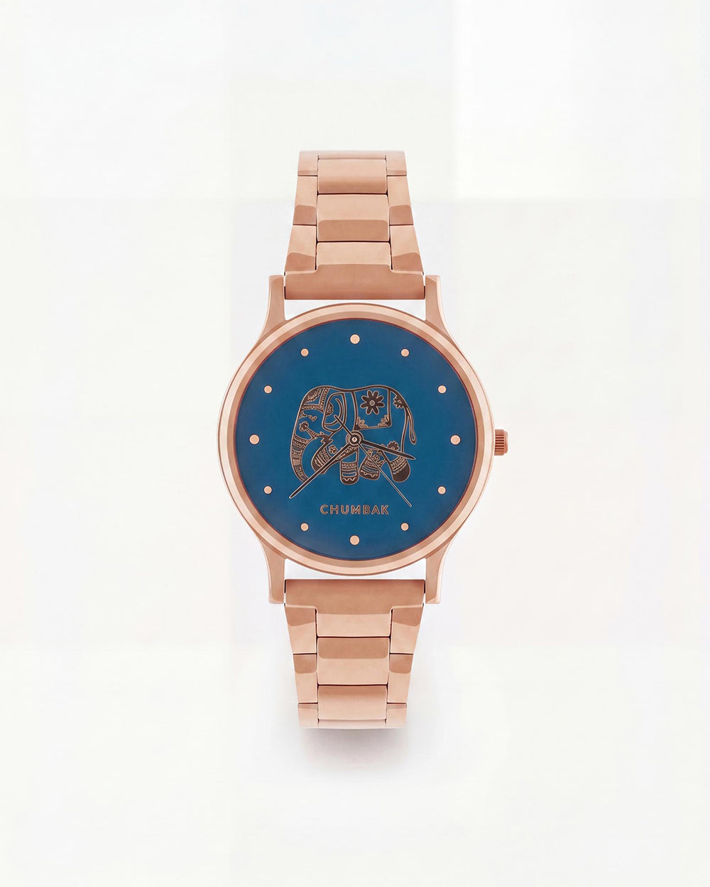 TEAL by Chumbak Carnival Elephant Watch,Metal link Strap