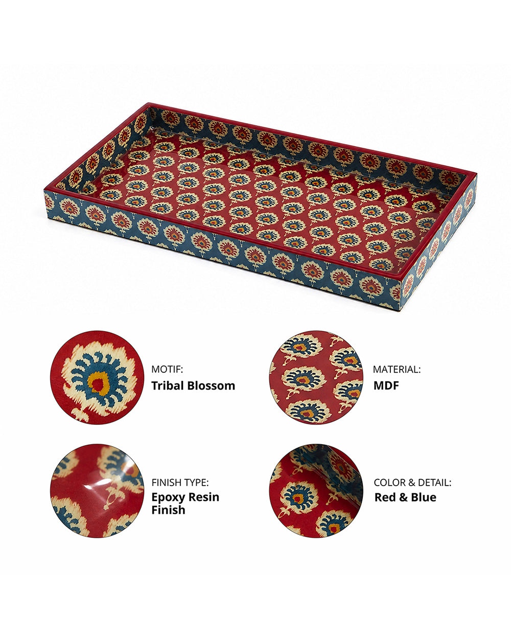 Blooming Buds Rectangular Tray
