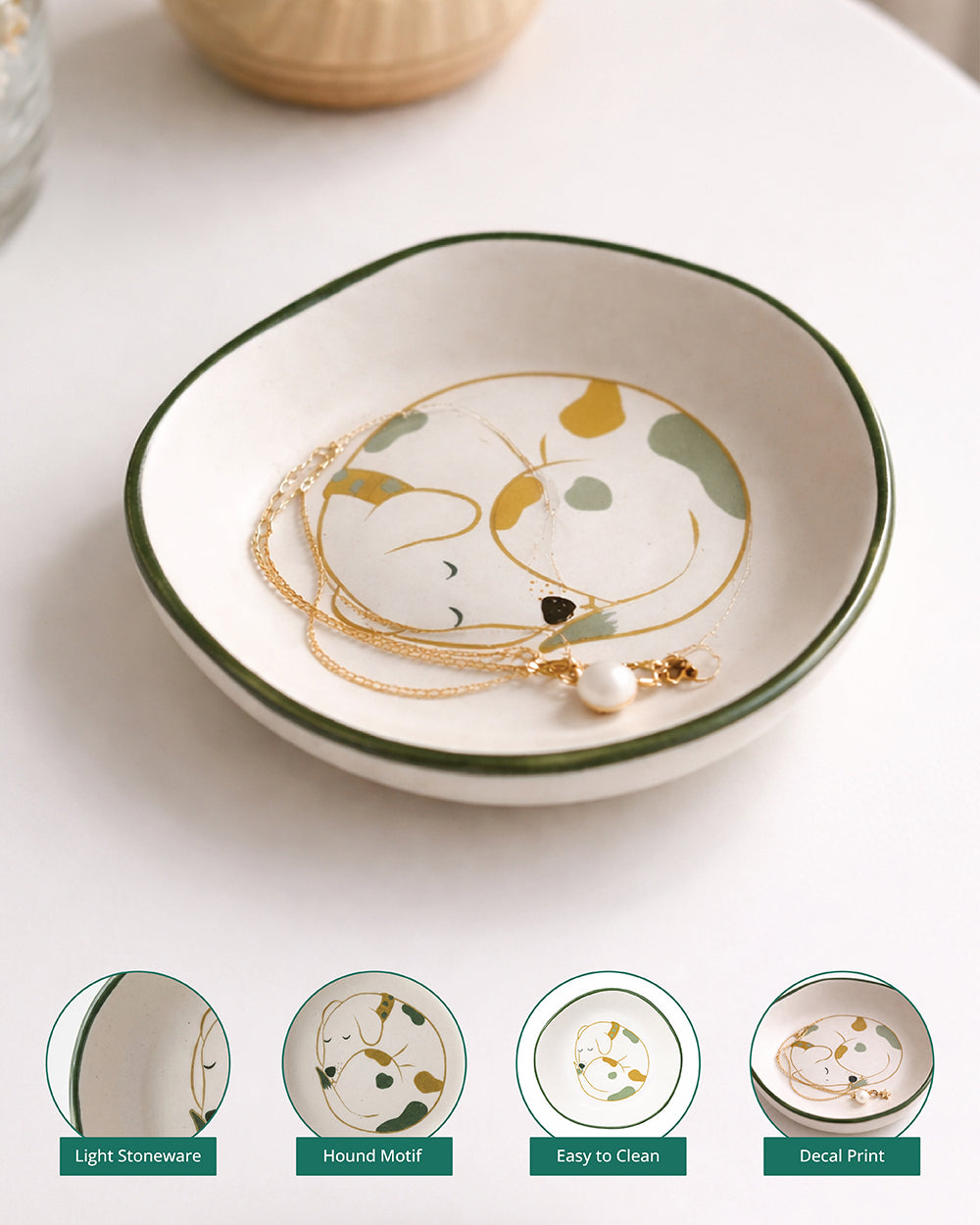 Hound Dessert Plate| Citrus Zest