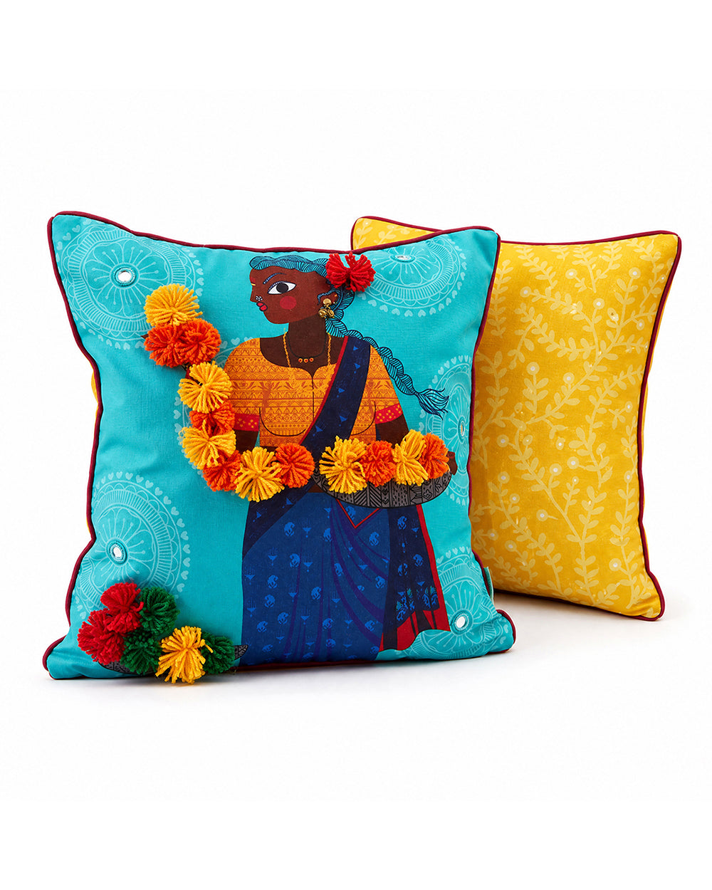 Flower Lady Cushion Cover