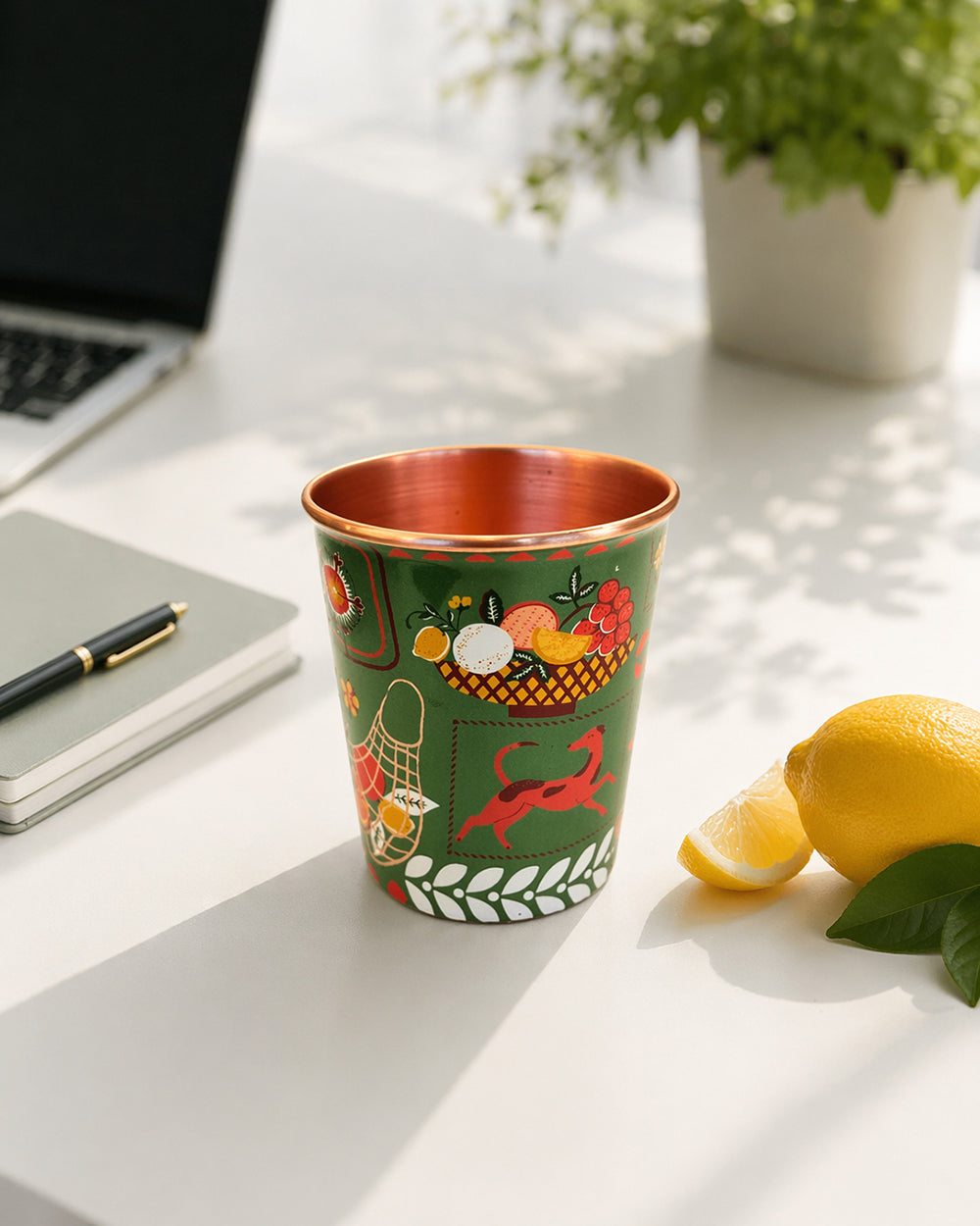 Limonata Copper Tumbler, 250 ml | Citrus Zest