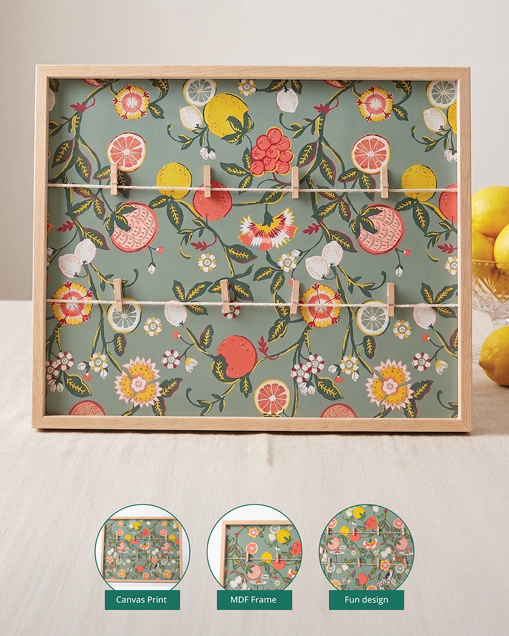 Florentine Memo Board, 40x50cm| Citrus Zest