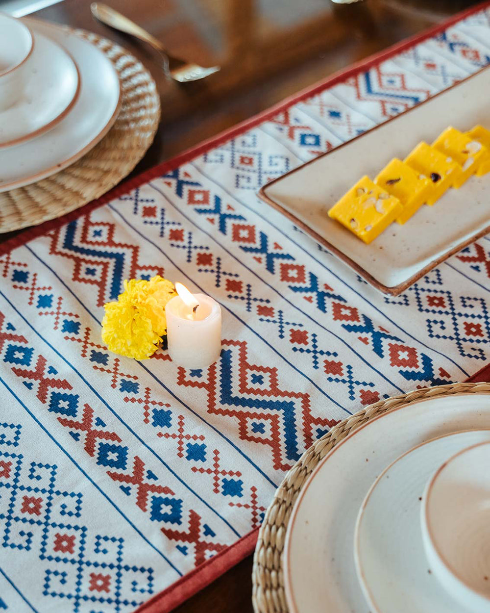 Festive Weave Table Runner, 78″ x 13″