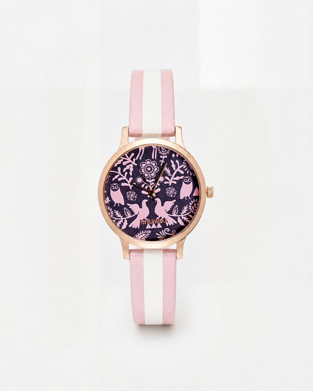 TEAL by Chumbak Floral Birds Wrist Watch- Pink