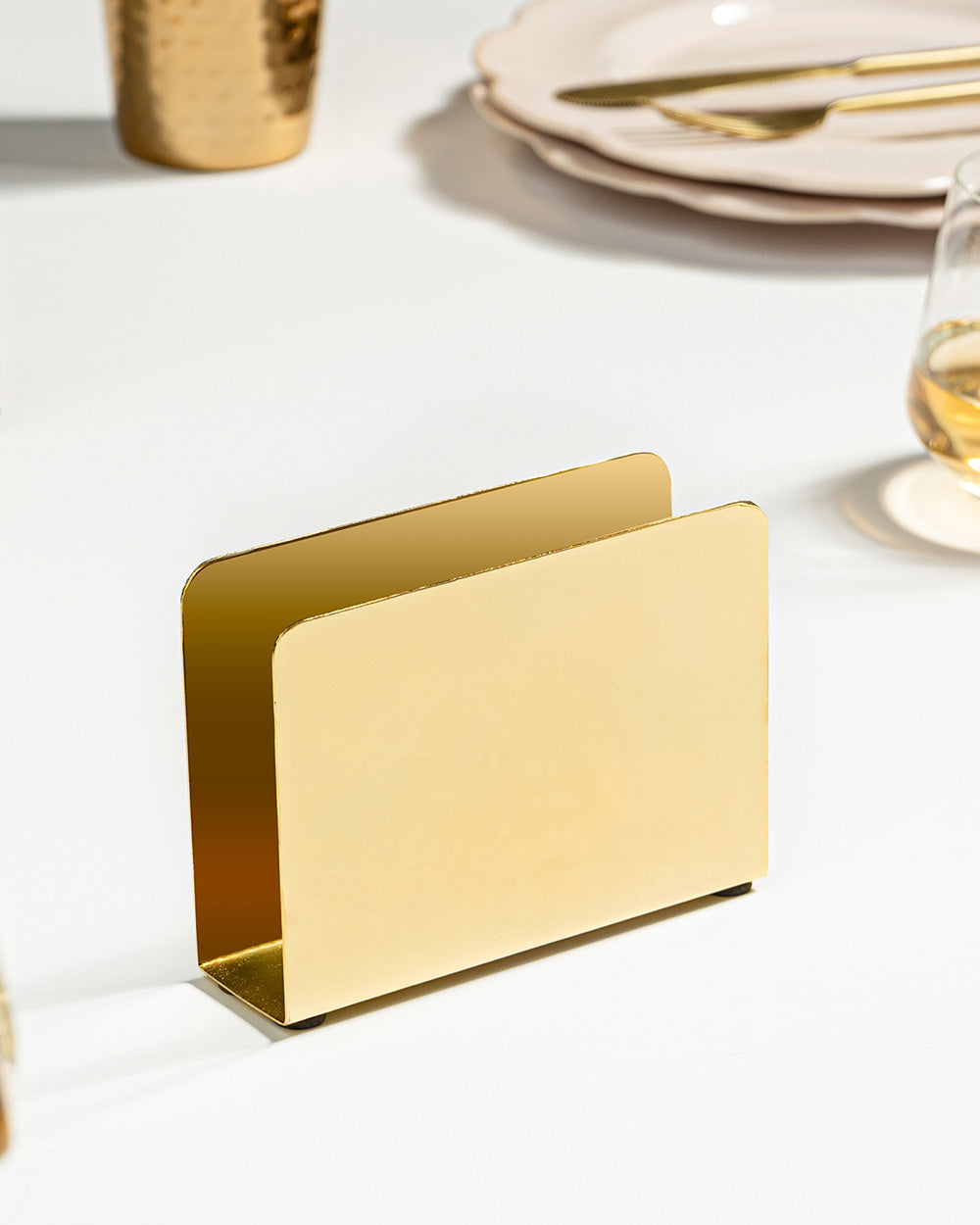 Classic Gold Napkin Holder -  Rectangle