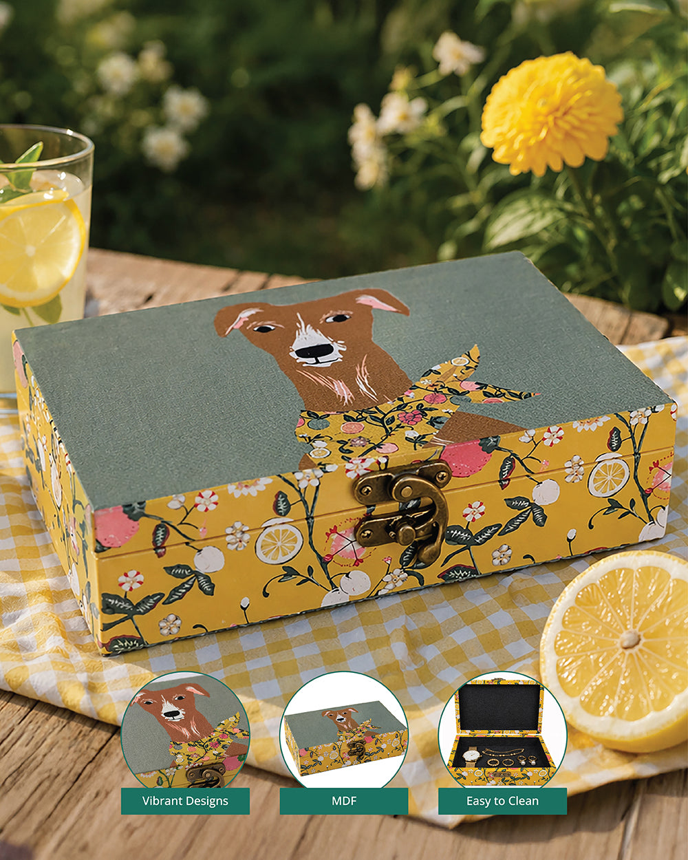Limonata Hound Trinket Box | Citrus Zest