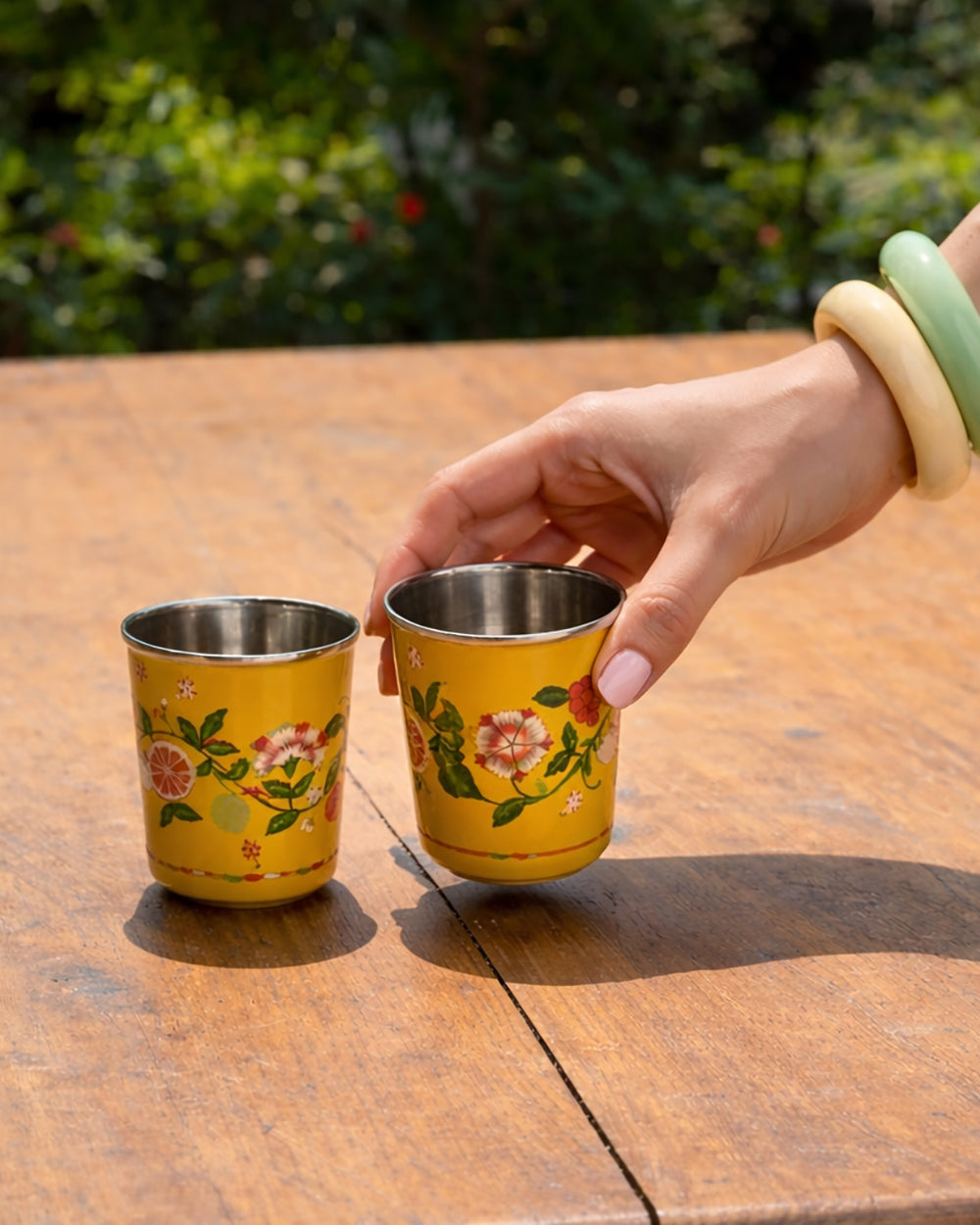 Limonata Steel Tumblers - Set of  2, 220 ml | Citrus Zest