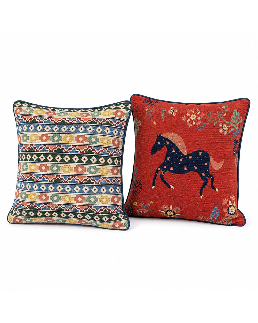 Galloping Grove Jacquard Cushion Cover - Set of 2 | Forest Folklore