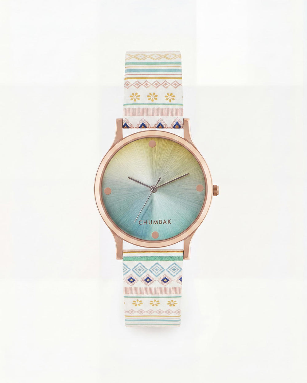 TEAL by Chumbak Ombre Aztec Watch-White