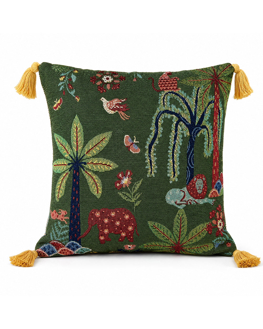 Tusker Trails Jacquard Cushion Cover | Forest Folklore