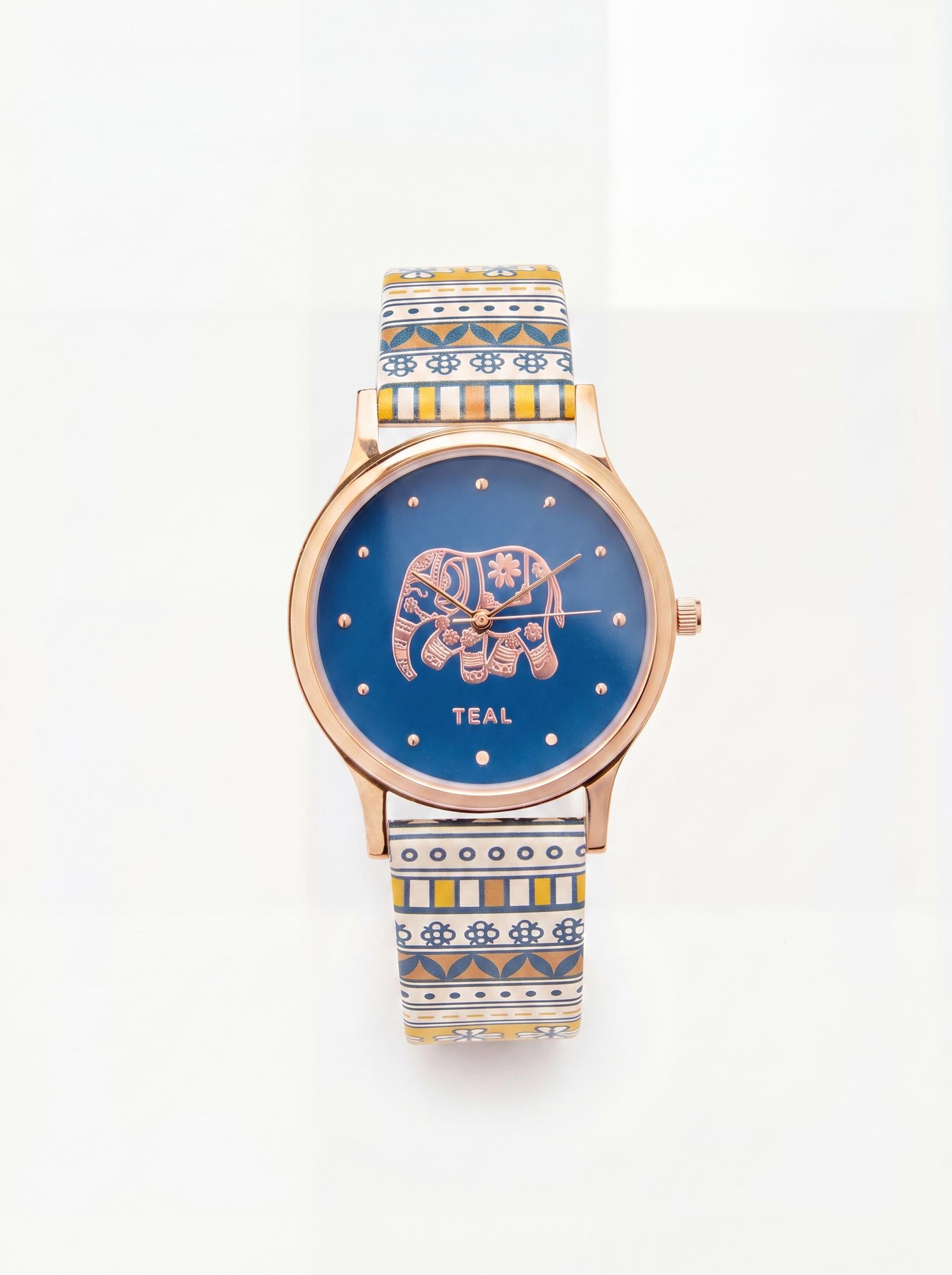TEAL by Chumbak Aztec Strap Wrist Watch