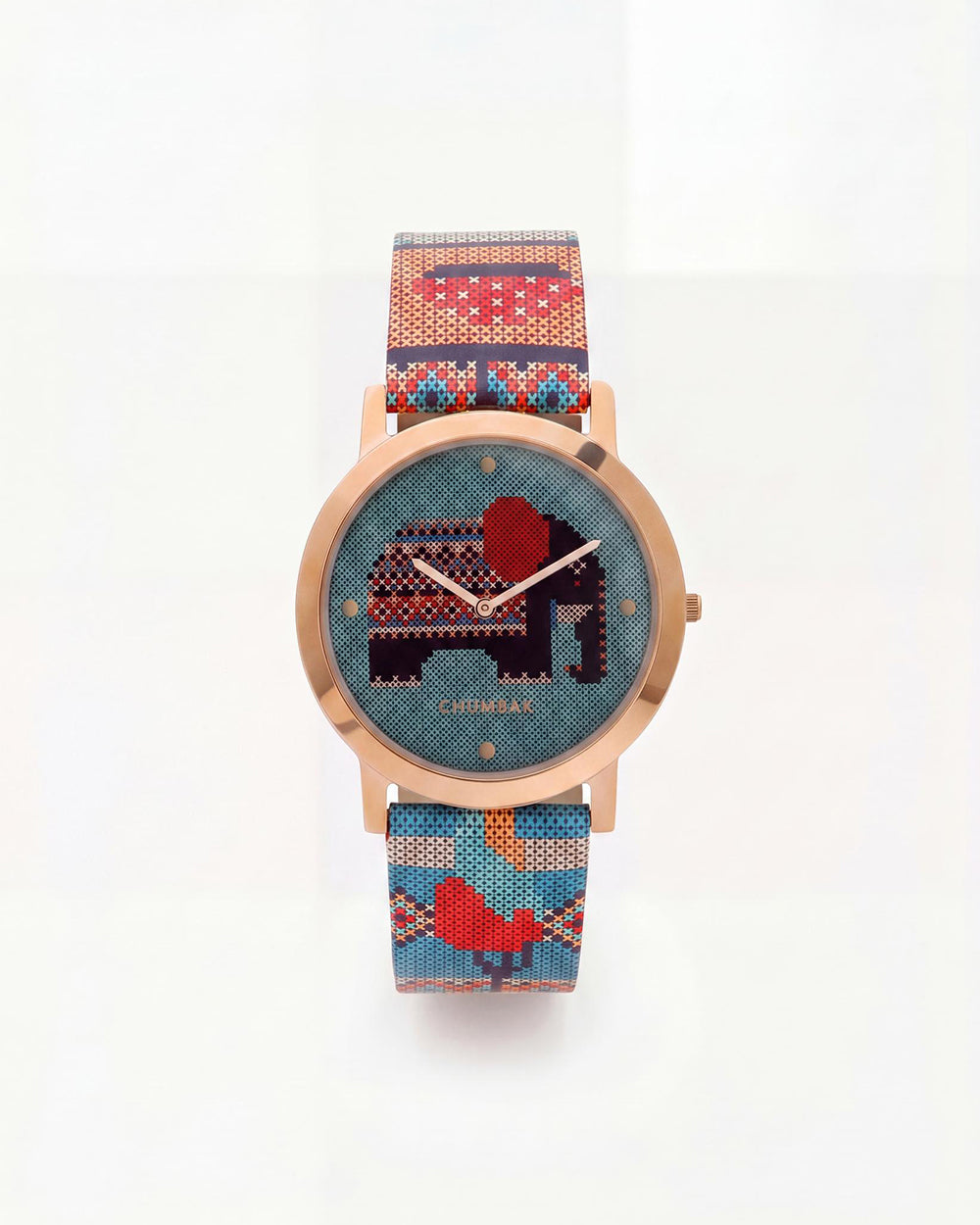TEAL by Chumbak Tribal Elephant Aztec Watch