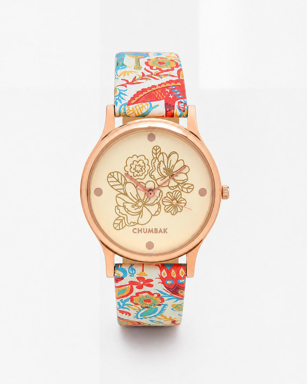 TEAL by Chumbak Jungle Beats Watch Ivory
