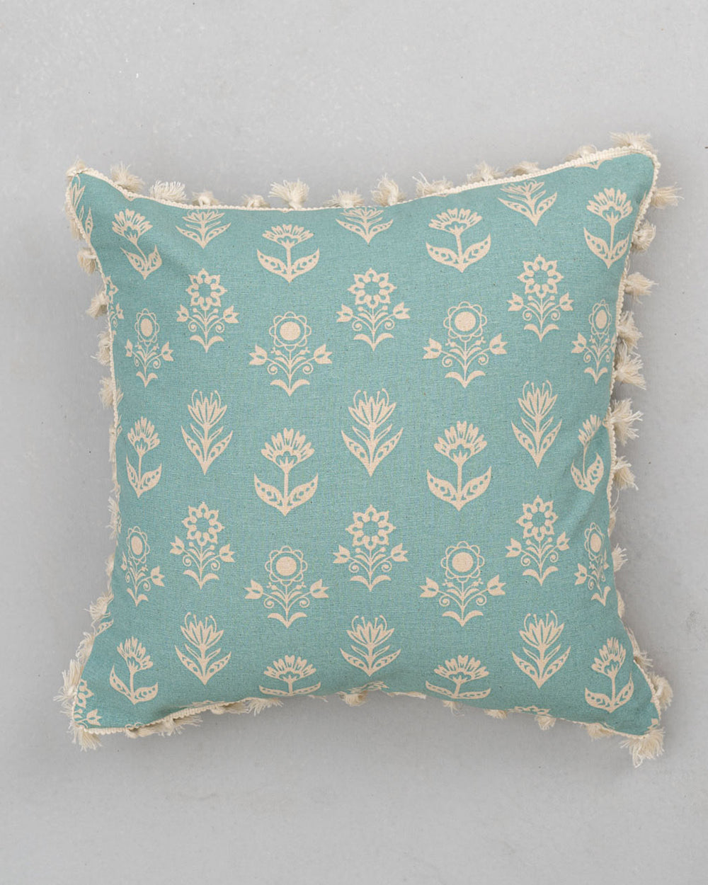 Dahilia Cushion Cover - Teal, 16"
