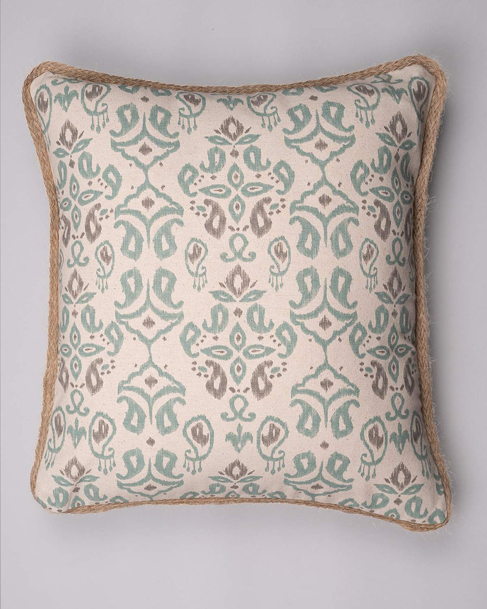 Sage Ikat Cushion Cover, 16"