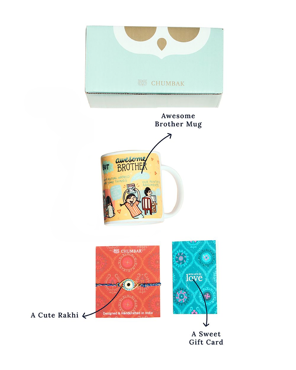 Essentials Rakhi Gift Box - Set of 3 (For your Brother)