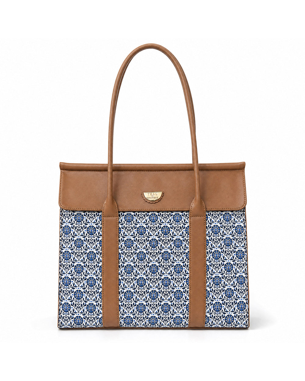 Teal by Chumbak Indigo Phool Jaal Flap Work Tote