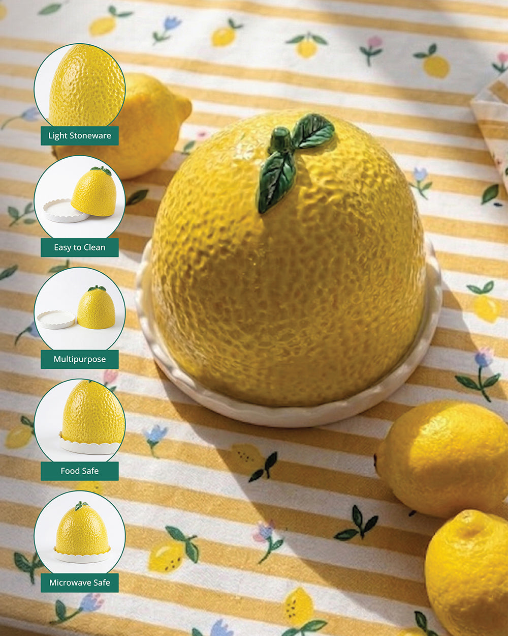 Limonata Butter Dish | Citrus Zest