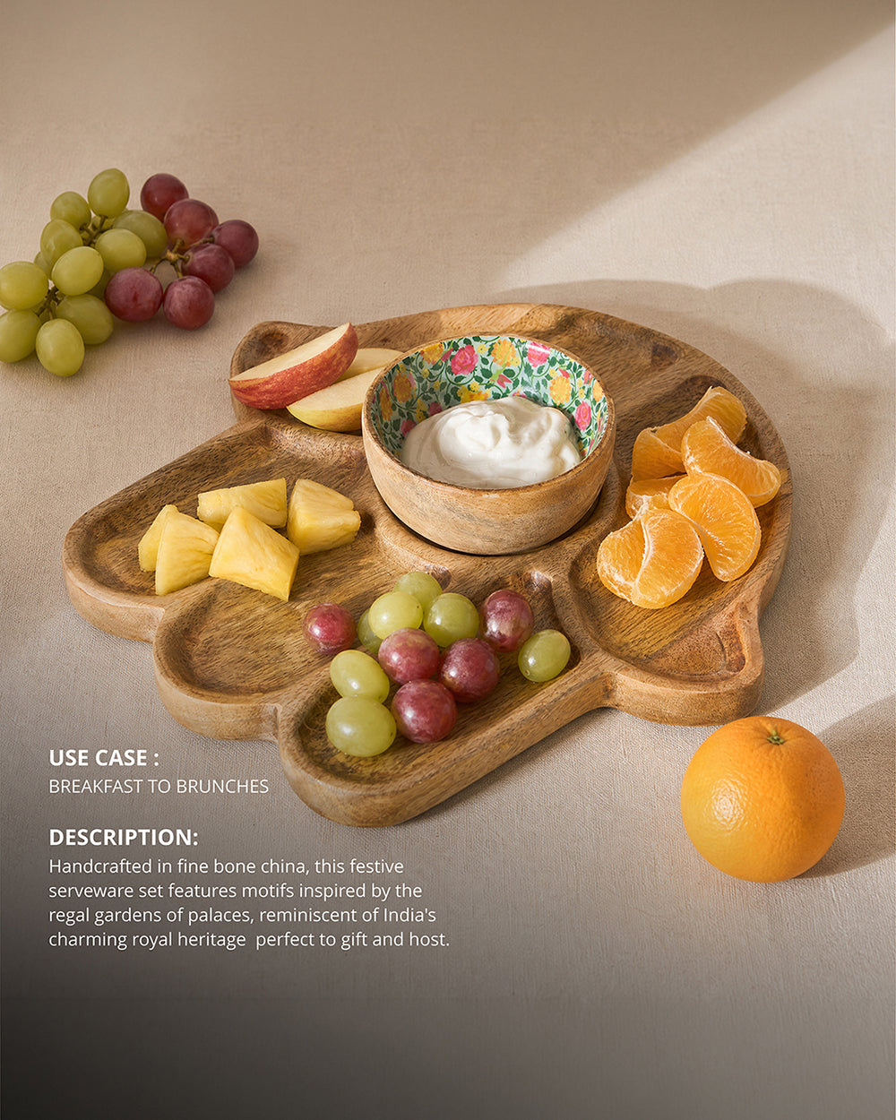 Rani Bagh Hamsa Chip & Dip Platter Gift Set