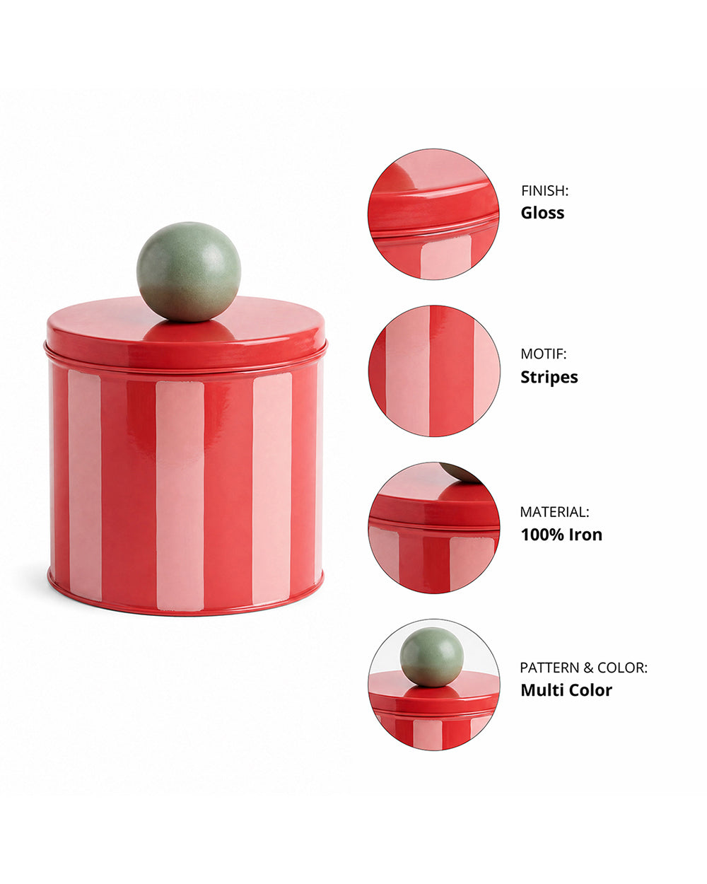 Circus Stripes Cookie Tin | Forest Folklore