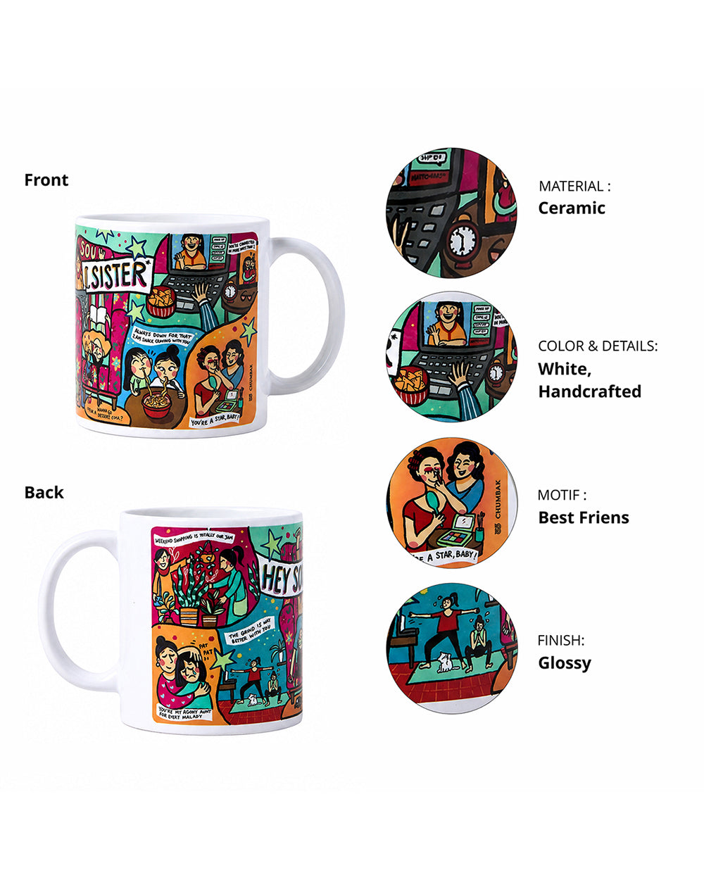 Friends Forever Mug- Multi, 300ml